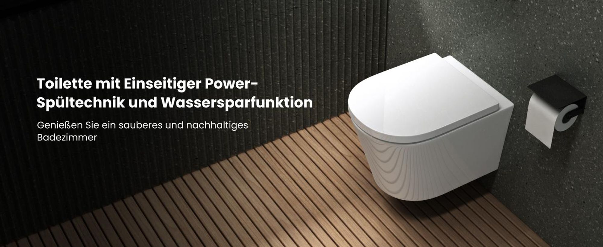 Mai & Mai Hänge-WC Weiß mit Softclose Sitz  | Wand WC aus keramik spülrandloses WC BTH:  35,5x49x35cm Aachen108