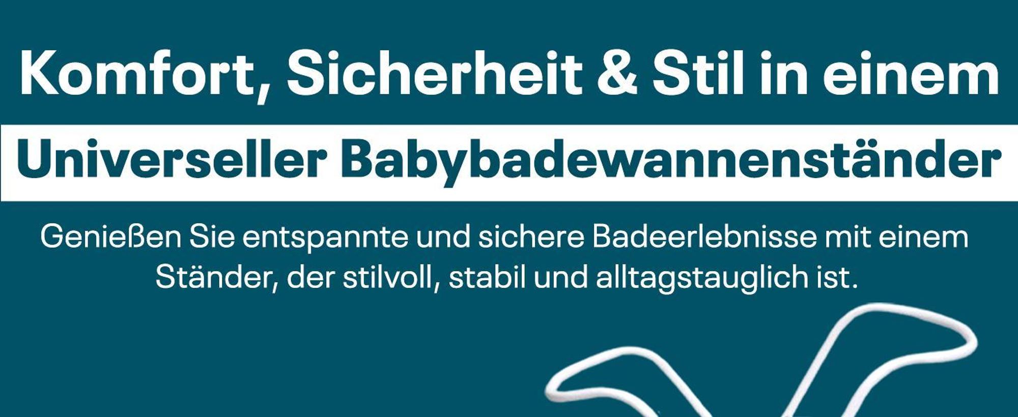 Best For Kids Universal-Babybadewannenständer 84 cm | Babybadewanne mit Ständer und Ablagefläche | Babybadewannenhalter mit stabilen Klappfüßen
