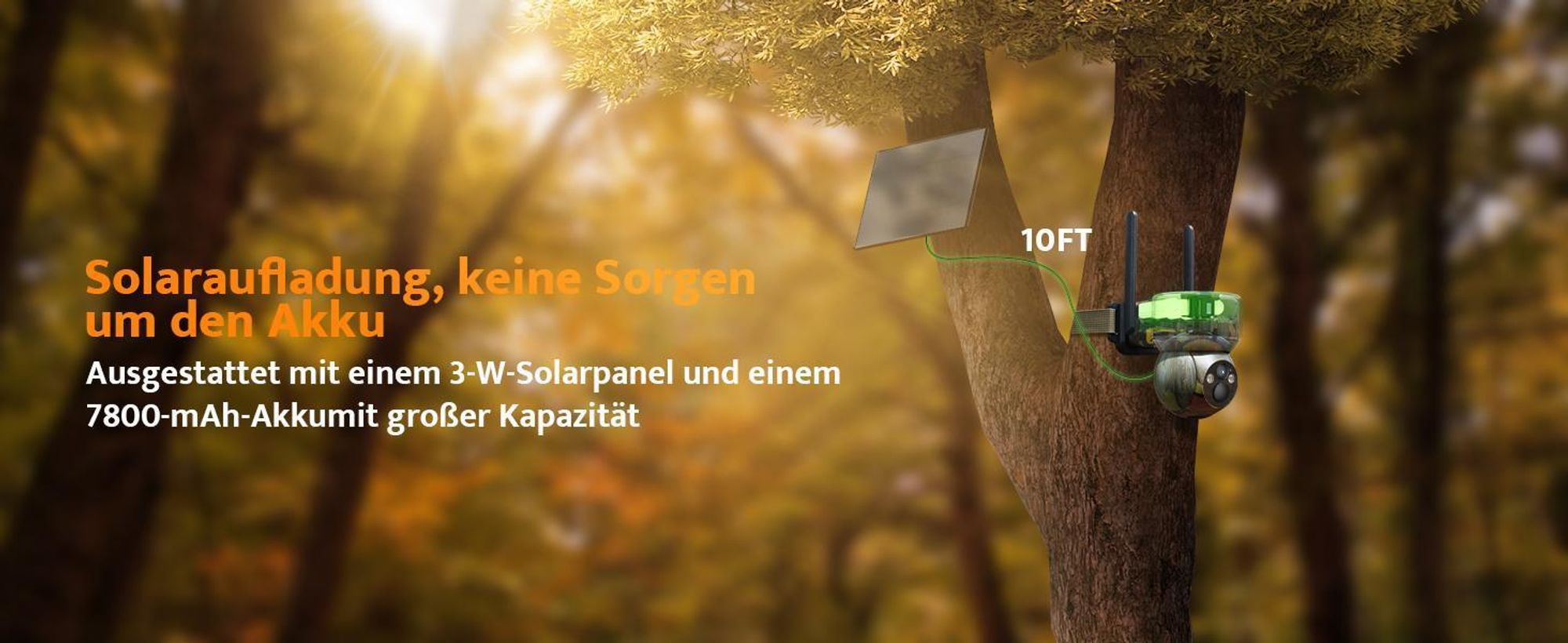 TWUFY 2K 3G/4G LTE PTZ Überwachungskamera Aussen mit SIM-Karte Wildkamera mit Bewegungsmelder Nachtsicht 32GB Karte Tieranerkennung PIR Erkennung