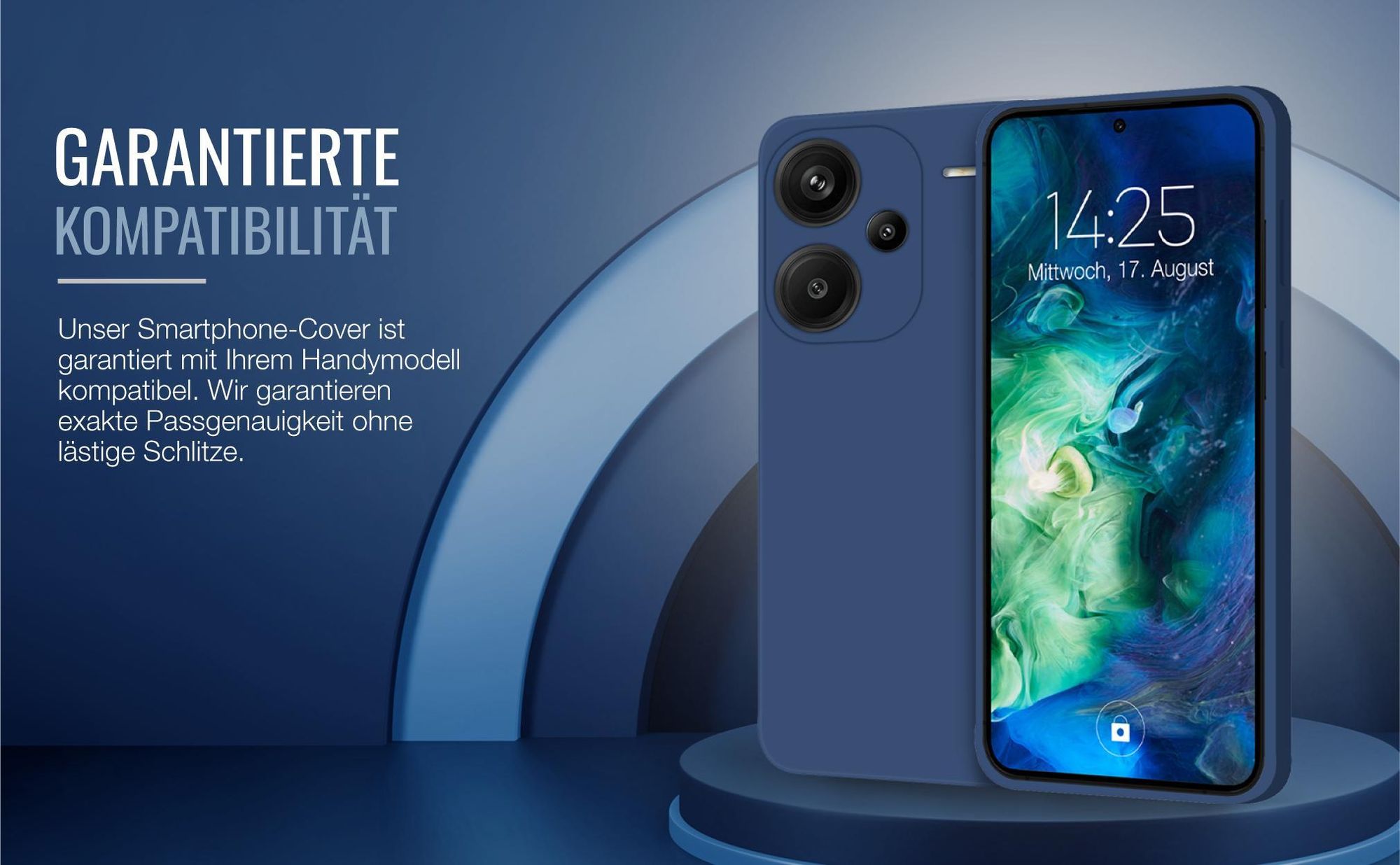 Exakt passgenaues Smartphone Backcover in Blau für Xiaomi Redmi Note 13 Pro+ 5G