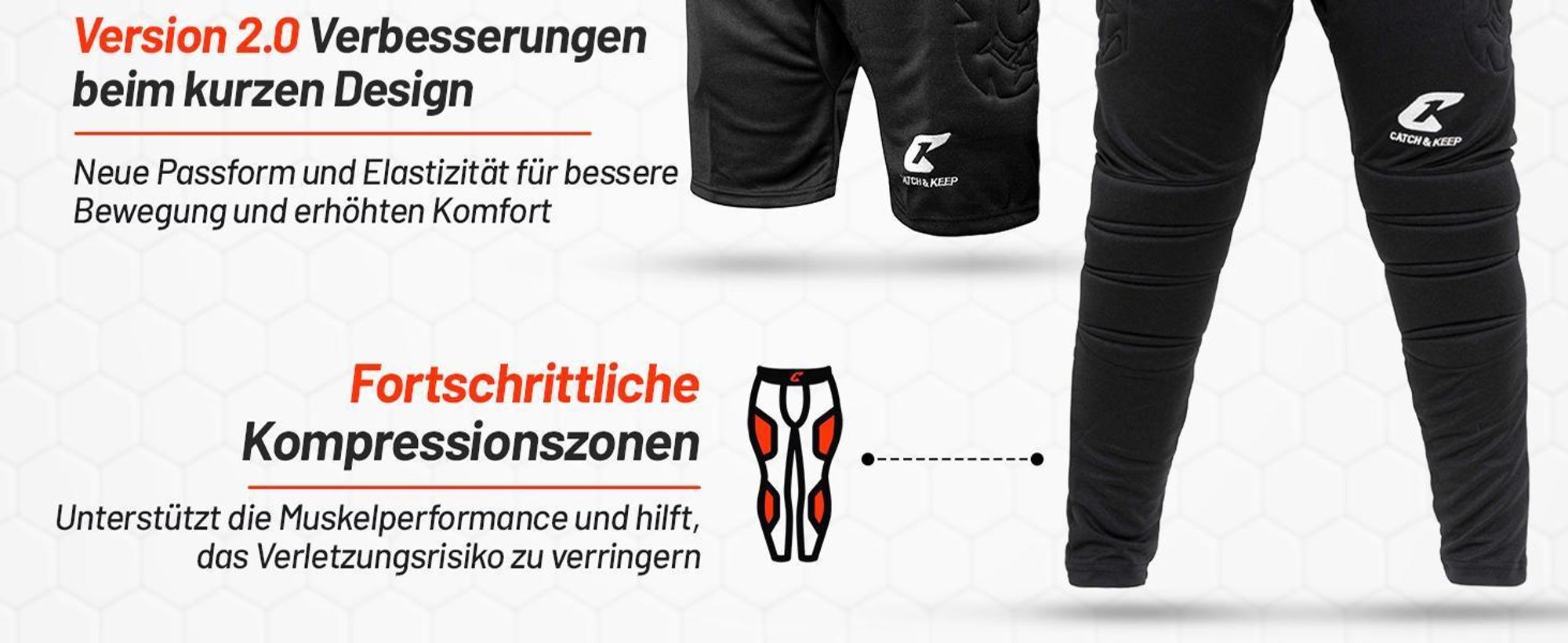 CATCH & KEEP Torwarthose für Kinder und Erwachsene - Lange Fußballhose, 152