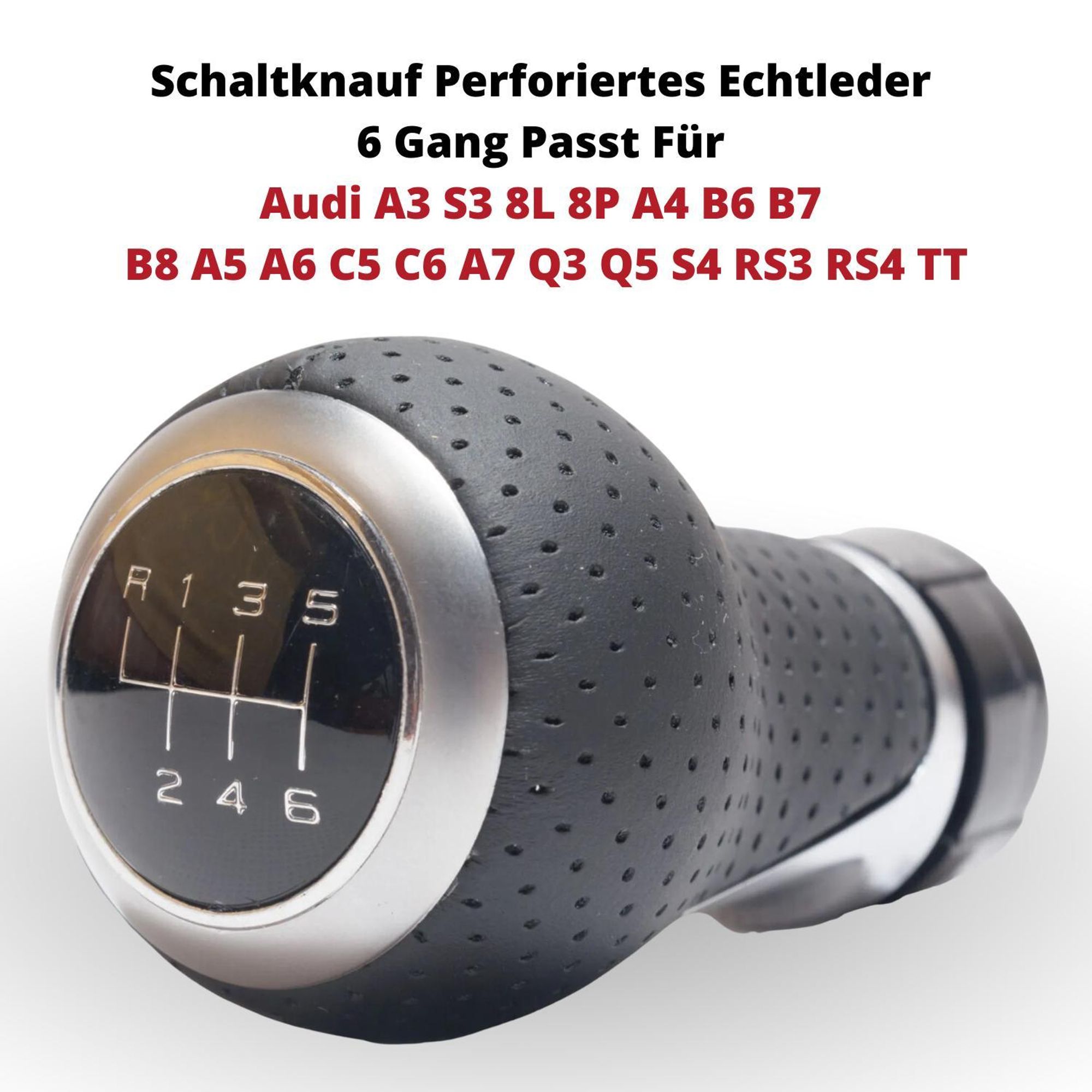 Schaltknauf 6 Gang Passt Für Audi A3 S3 8L 8P A4 B6 B7 B8 A5 A6 C5 C6 A7 Q3 Q5 S4 RS3 RS4 TT