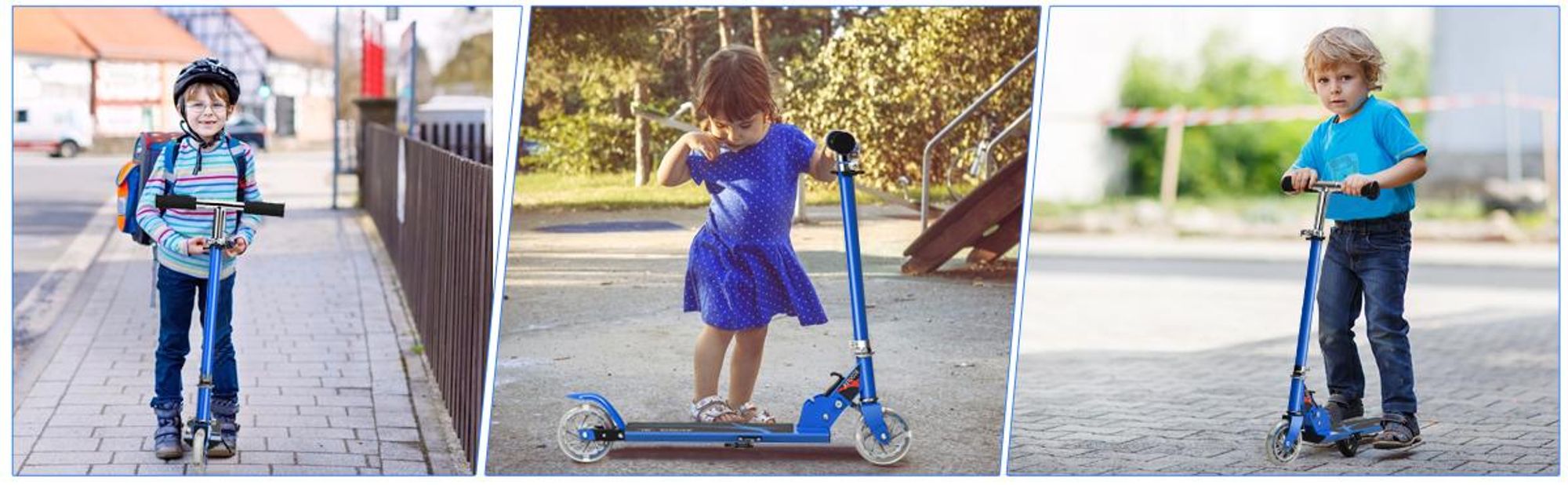 COSTWAY Kinder Roller mit LED Rädern, Cityroller höhenverstellbar, Kinder Scooter für Kinder ab 4+, Kinder Kickscooter, Tretroller für Junge & Mädchen
