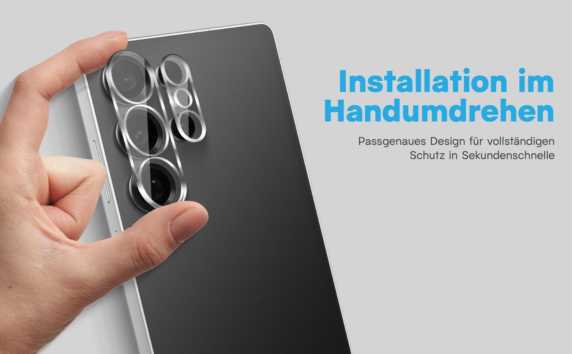 2x Kameraschutz aus 9H Glas für Samsung Galaxy S26 Ultra in passgenauem Design
