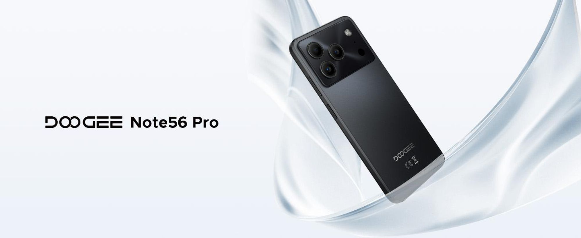 Smartfon DOOGEE Note56 Pro, Android 16, ekran 6,56" 90Hz, bateria 6150mAh, 32GB RAM + 128GB pamięci wewnętrznej, 4G, Dual SIM, 13MP, NFC, czytnik linii papilarnych, rozpoznawanie twarzy