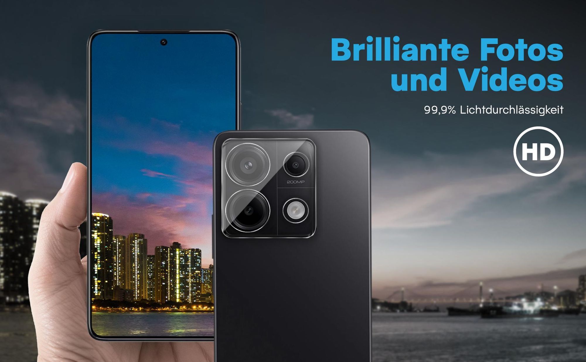 Brilliante Bildqualität mit dem Xiaomi Redmi Note 13 Pro 5G dank 99,9% Lichtdurchlässigkeit