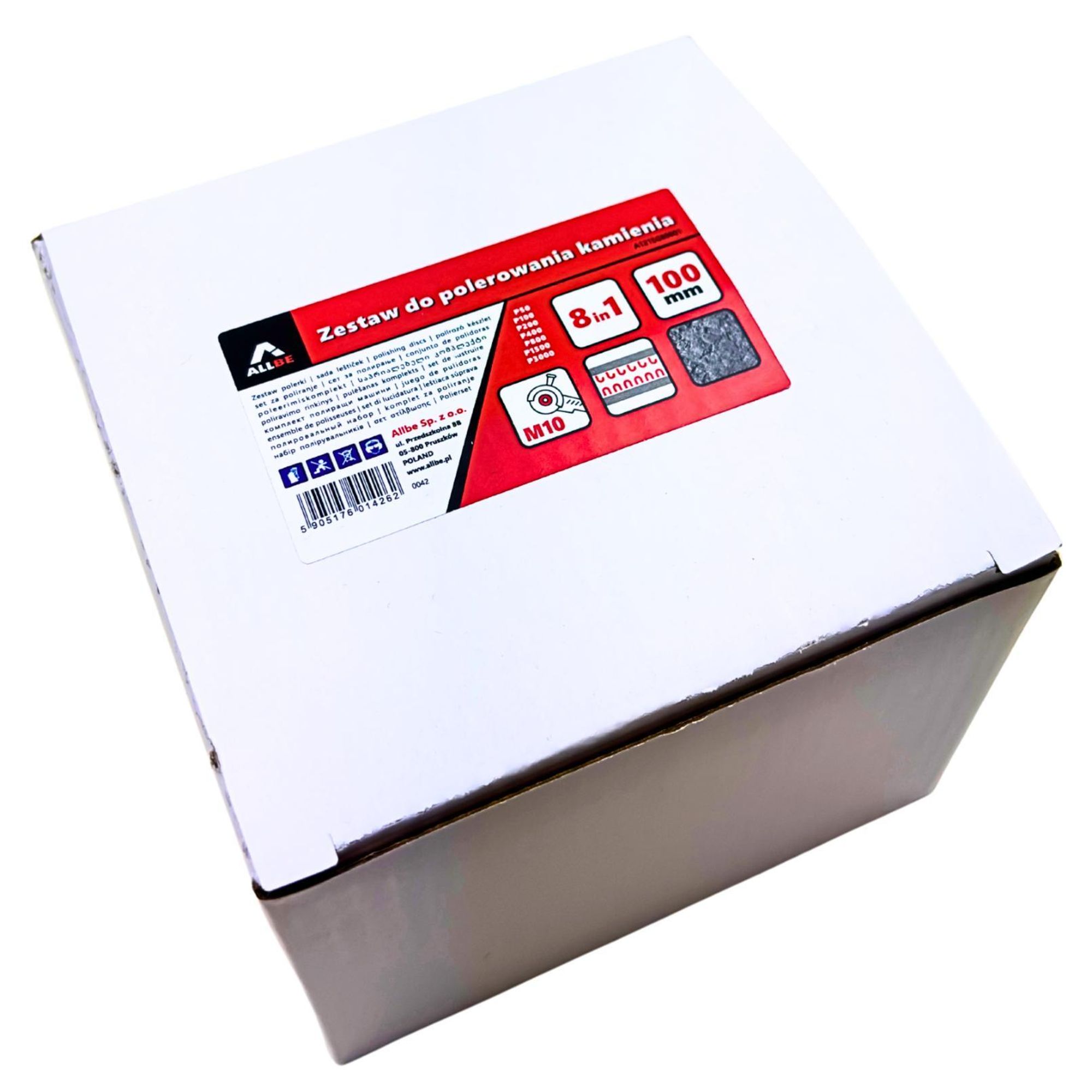 Diamantpolierscheiben 100mm (#50 #100 #200 #400 #800 #1500 #3000), GRES Fliesenschleifset, 8 Stück + e Handschuhe