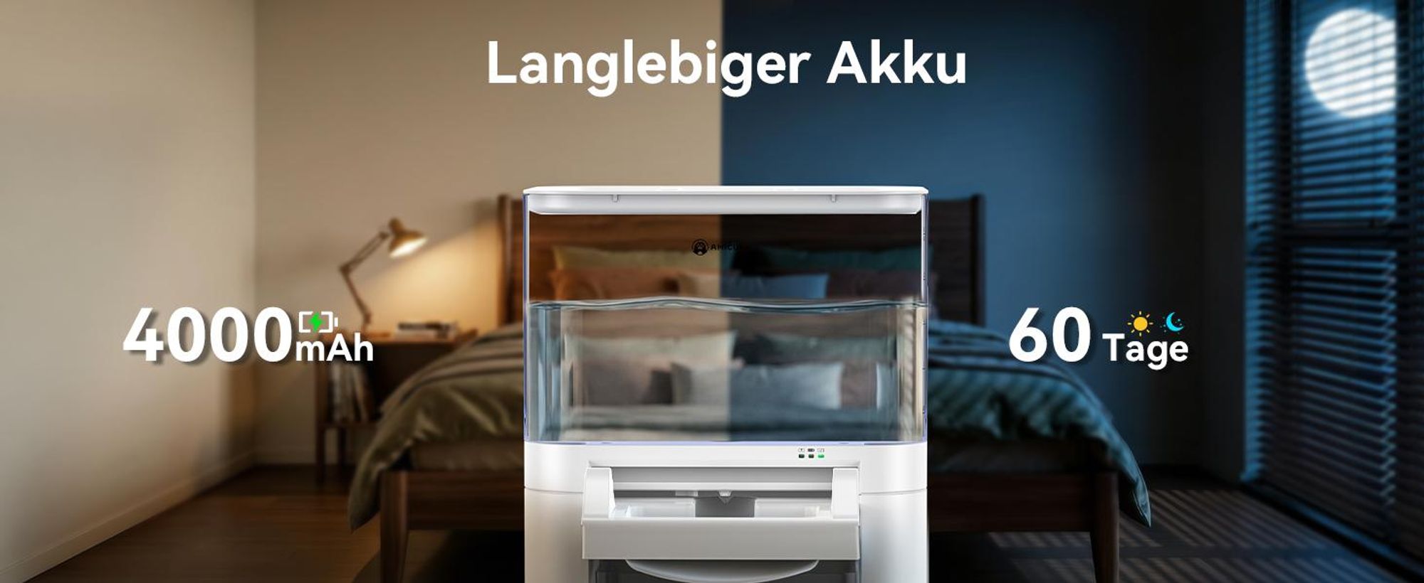 Kabelloser 5-in-1-Wasserbrunnen für Katzen, AMICURA A10, 180 Tage Laufzeit, 10.000 mAh, 2 l großes Fassungsvermögen