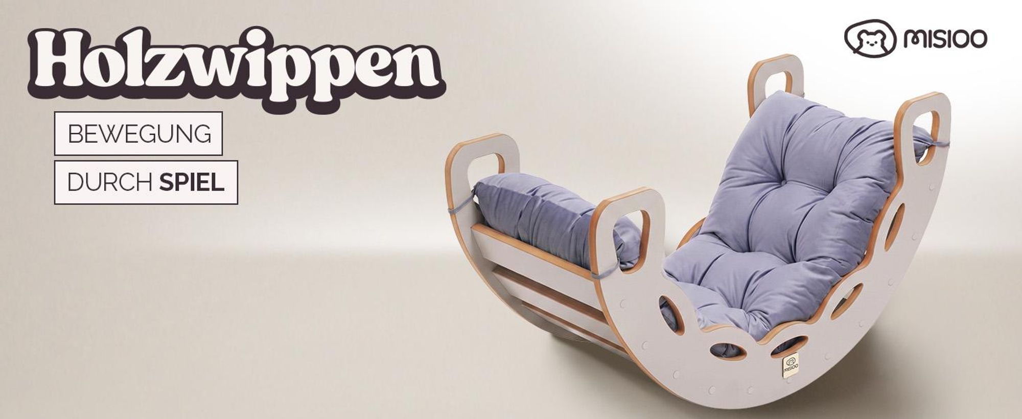 MISIOO Klettergerüst Indoor ab 1 Jahr, Montessori Kletterbogen 4in1 mit Rutsche, Kletterwand & Kissen, Holz Spielzeug für Baby und Kinder