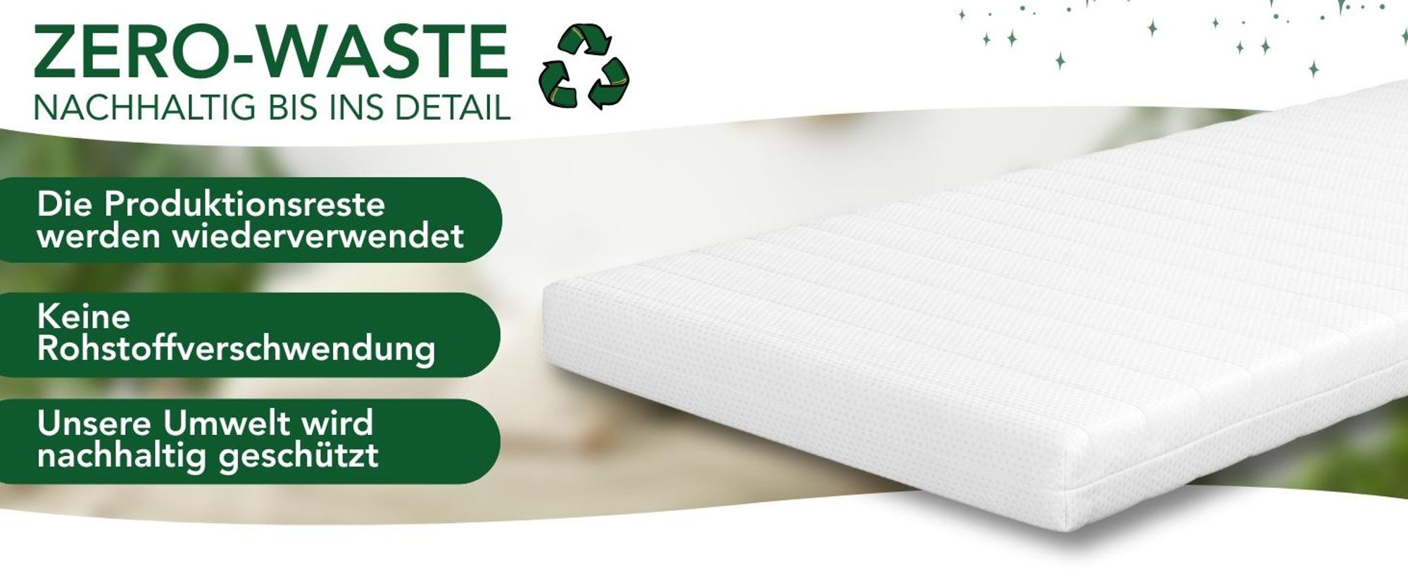 10cm Ergonomischer 7-Zonen Matratzentopper | H2&H3 | 90 x 200 cm | Matratzenauflage | DREAMSTAR Easy Flex