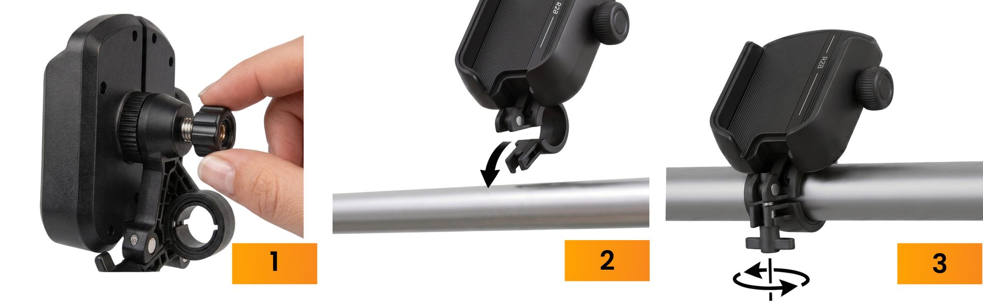 R2B Handyhalterung Fahrrad, Motorrad und Roller - Handyhalter Fahrrad - Fahrrad Handyhalter - Smartphone Halter Fahrrad - Zubehör, Handyhalter Fahrrad