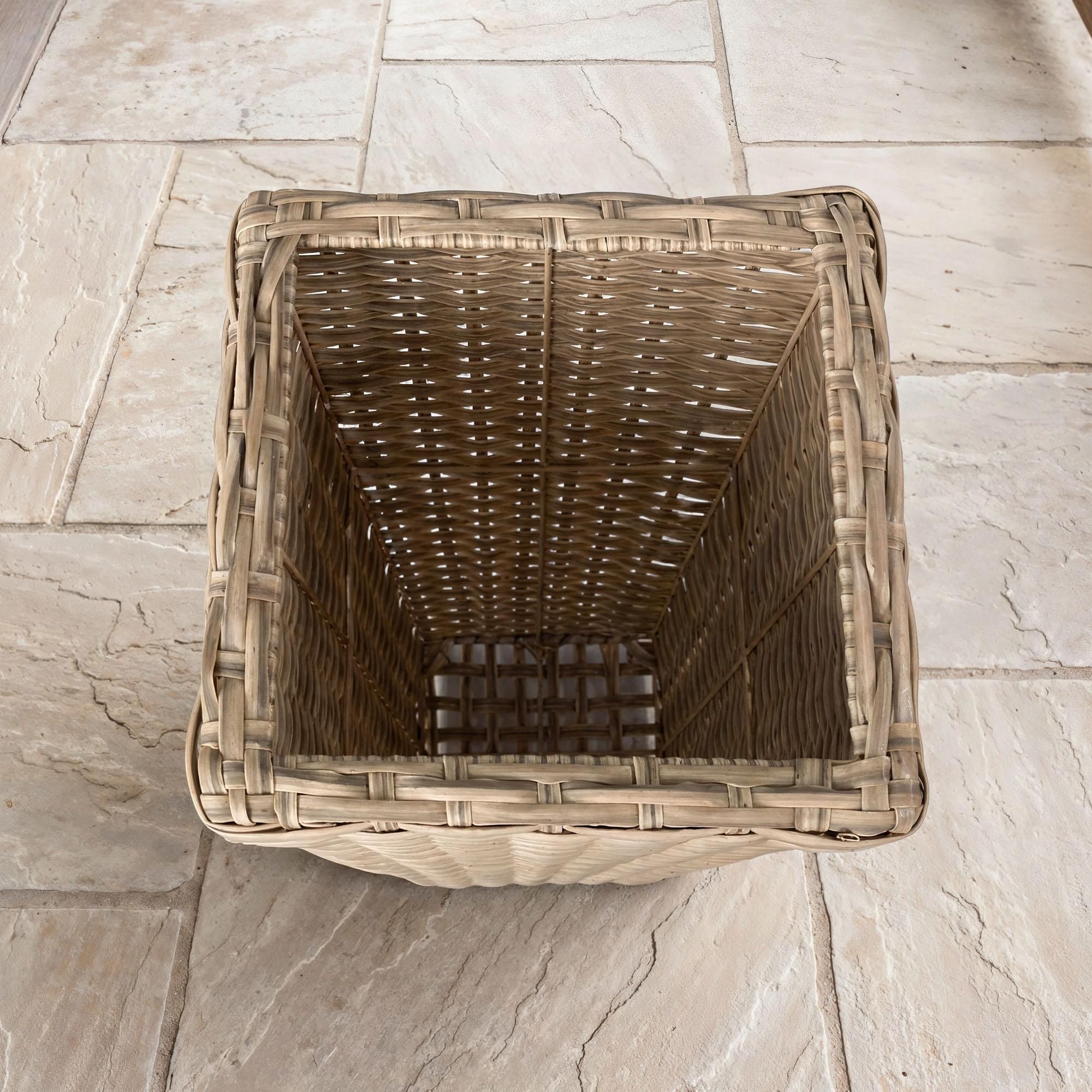 di volio Pflanzkübel Set VINCEZI 3 hohe quadratische Polyrattan Töpfe Beige