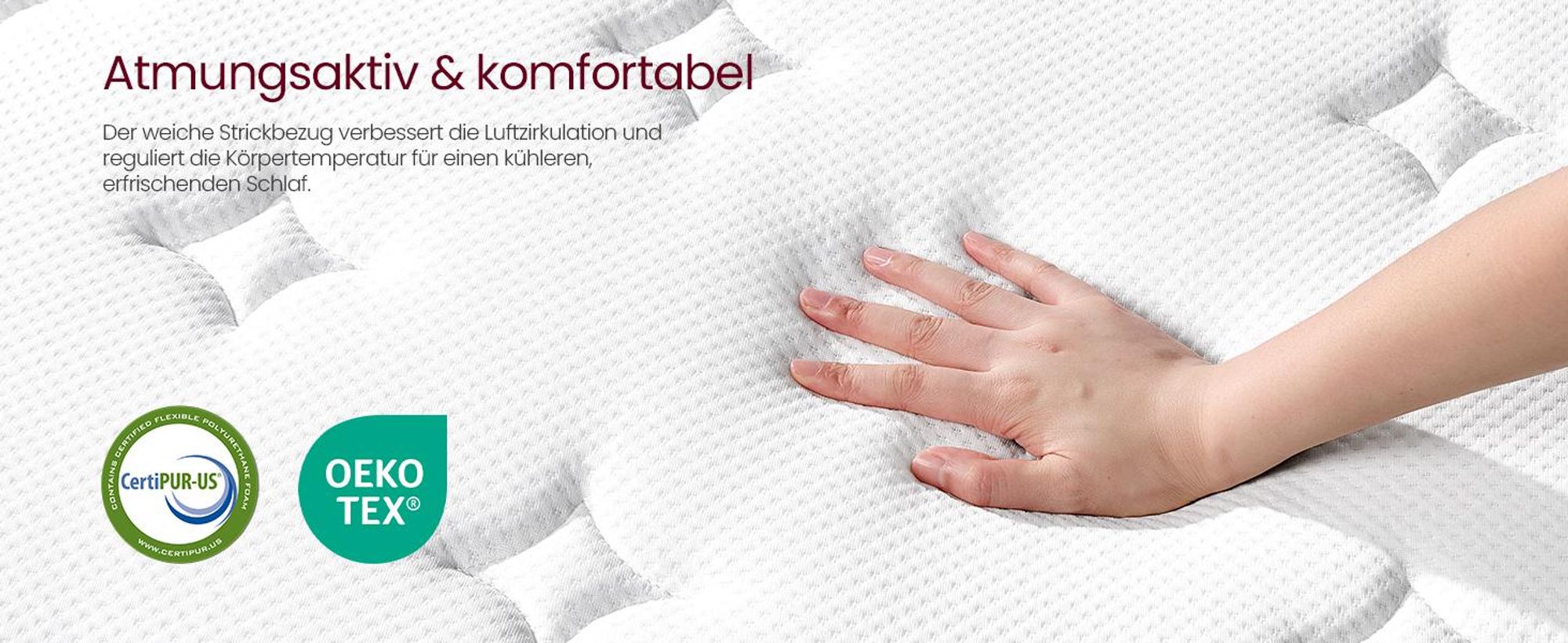 VASAGLE Federkernmatratze 140 x 200 x 25 cm, Gel-Memory-Schaum, mittelfest, 7-Zonen, Schlafzimmer, atmungsaktiv, blau