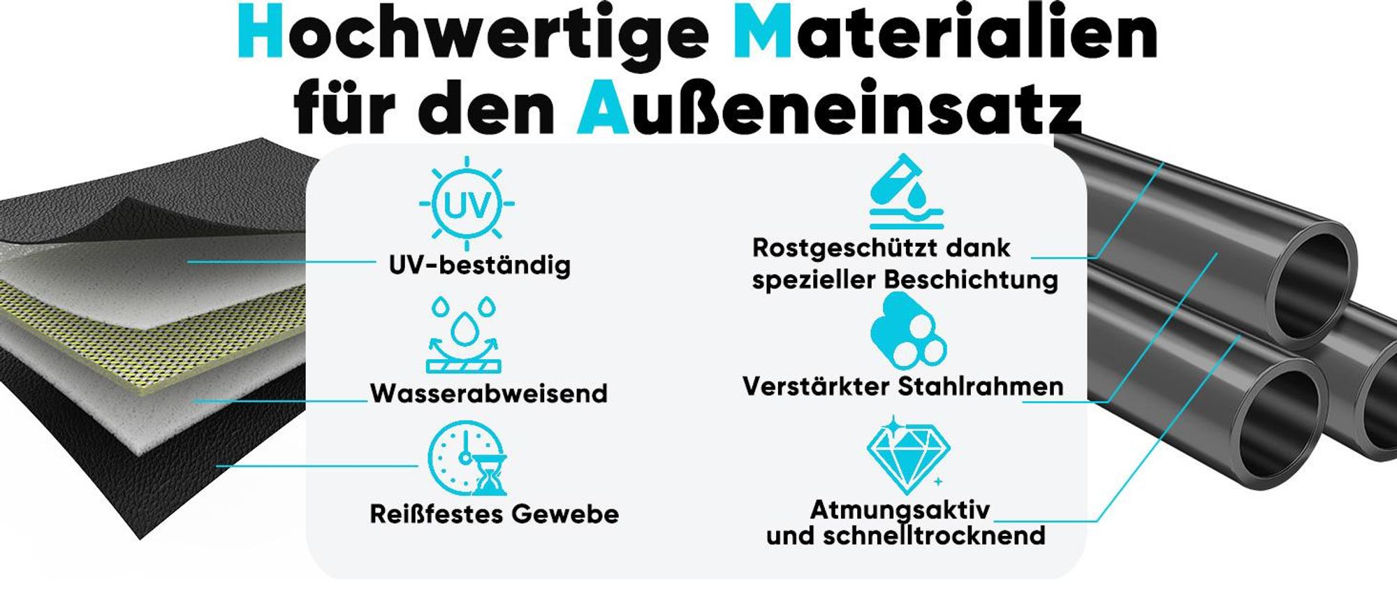 Sekey 2er Set Strandstuhl Faltbar Campingstuhl Leicht Faltstuhl Sonnenstuhl Klappstuhl, Grau