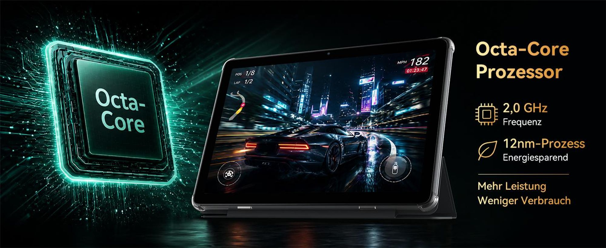 BESTTAB T20 10.1'' Android 16 Set Tablet, 24GB(8+16GB Erweiterbar) RAM+256GB ROM(2TB TF), mit Hülle/Stift/Maus/Tastatur, Widevine L1, 5G WiFi