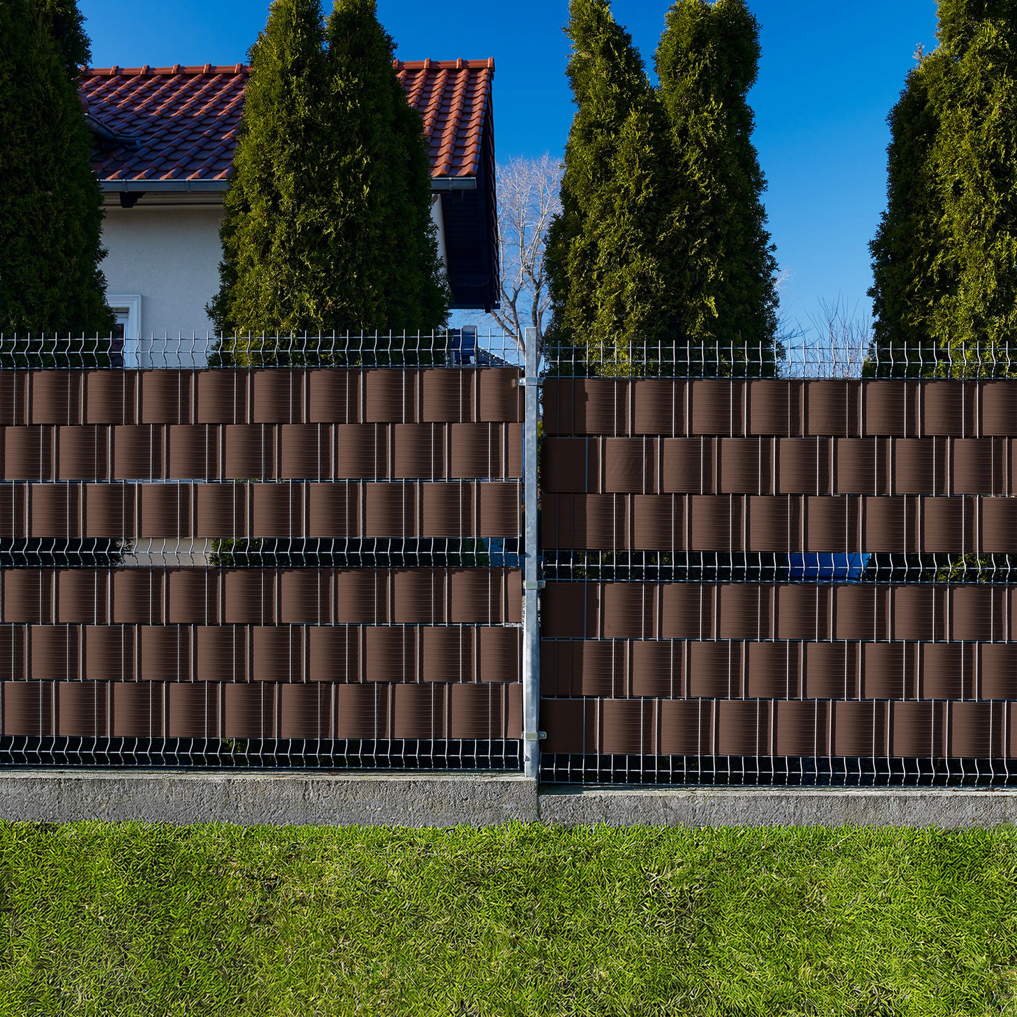 Taśma ogrodzeniowa, taśma do ogrodzeń, osłona ogrodzenia panelowego