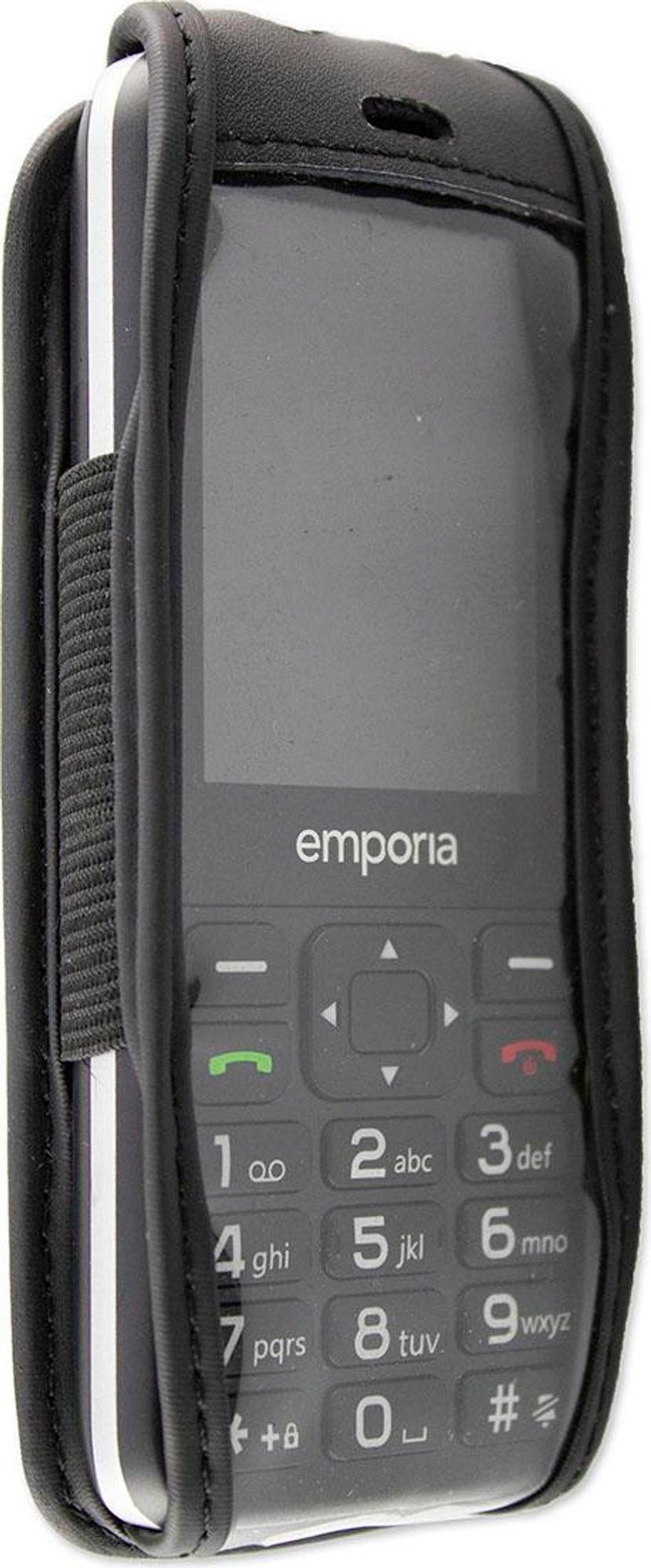 caseroxx Ledertasche mit Gürtelclip kompatibel mit Emporia TalkSmart aus Echtleder, Tasche mit Gürtelclip und Sichtfenster Bild 2