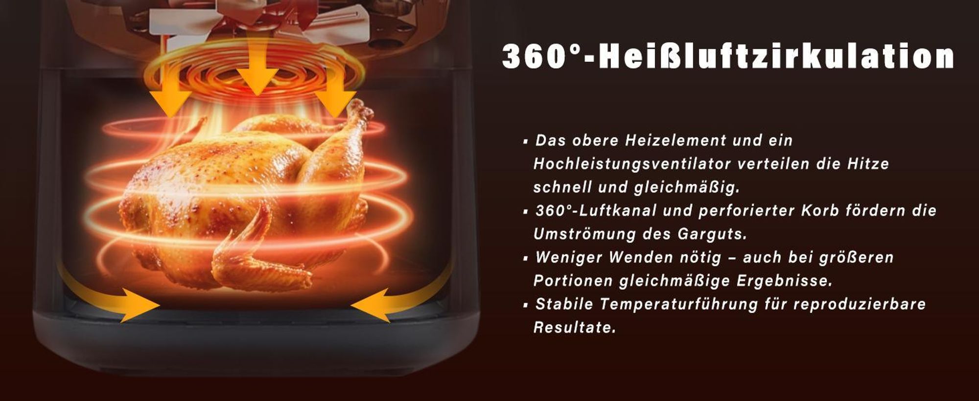 ZMH Heißluftfritteuse xxl 6L Airfryer Schwarz Einzelkorb Sichtfenster 7 Garprogramme 11 Funktionen Timer Touchscreen 10 Backpapier für Familienküche