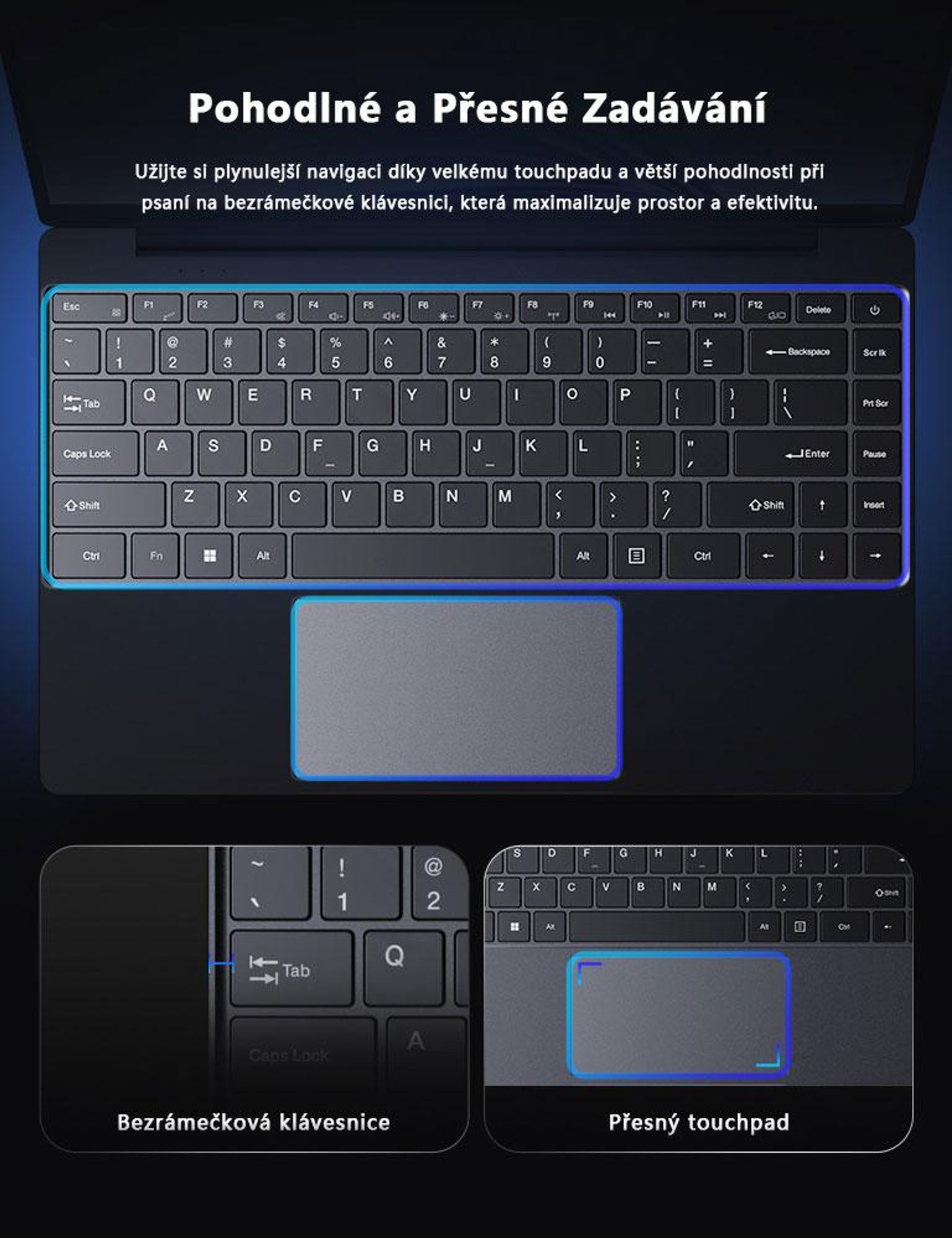 Notebook CHUWI CoreBook-K1 s procesorem i3-10100Y, 14" FHD IPS displejem, 8 GB RAM, 256 GB SSD, Bluetooth a Windows 11