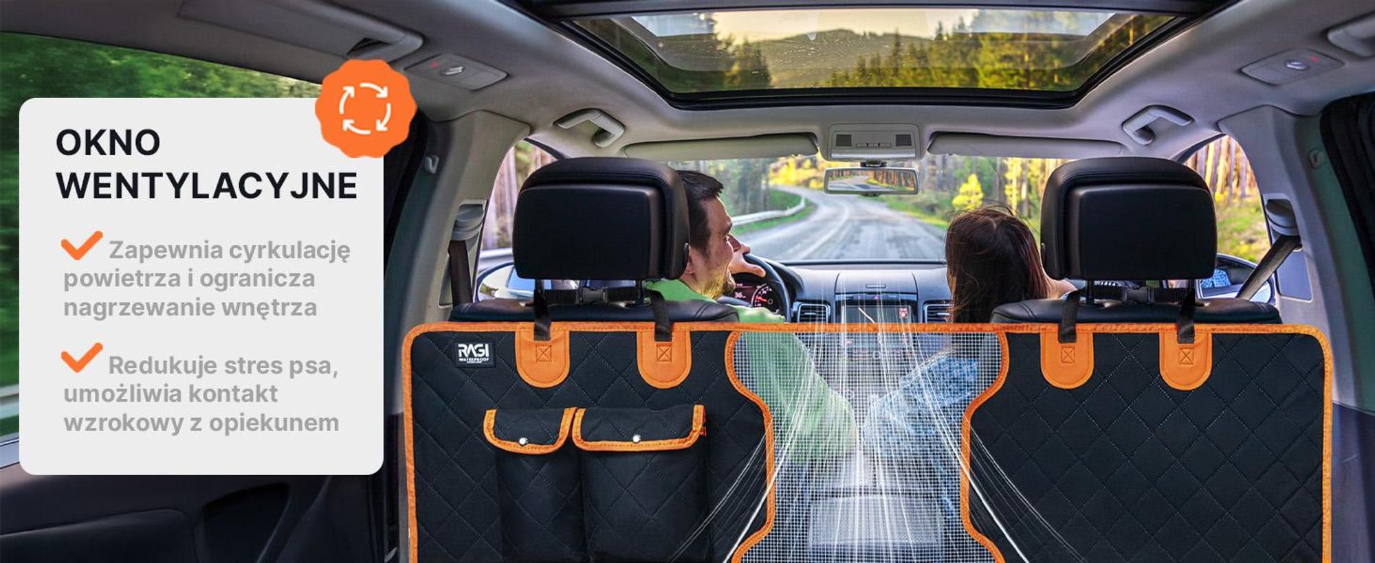 Mata dla Psa do Samochodu Pokrowiec na Siedzenie 35 cm x 134 cm RAGI