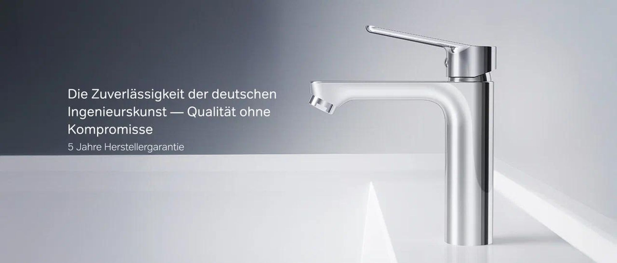 AM.PM Badarmatur mit Pop-Up Ablaufventil für Waschbecken Wasserhahn Bad Chrom Waschtischarmatur mit Ablaufgarnitur Ventil Ablauf