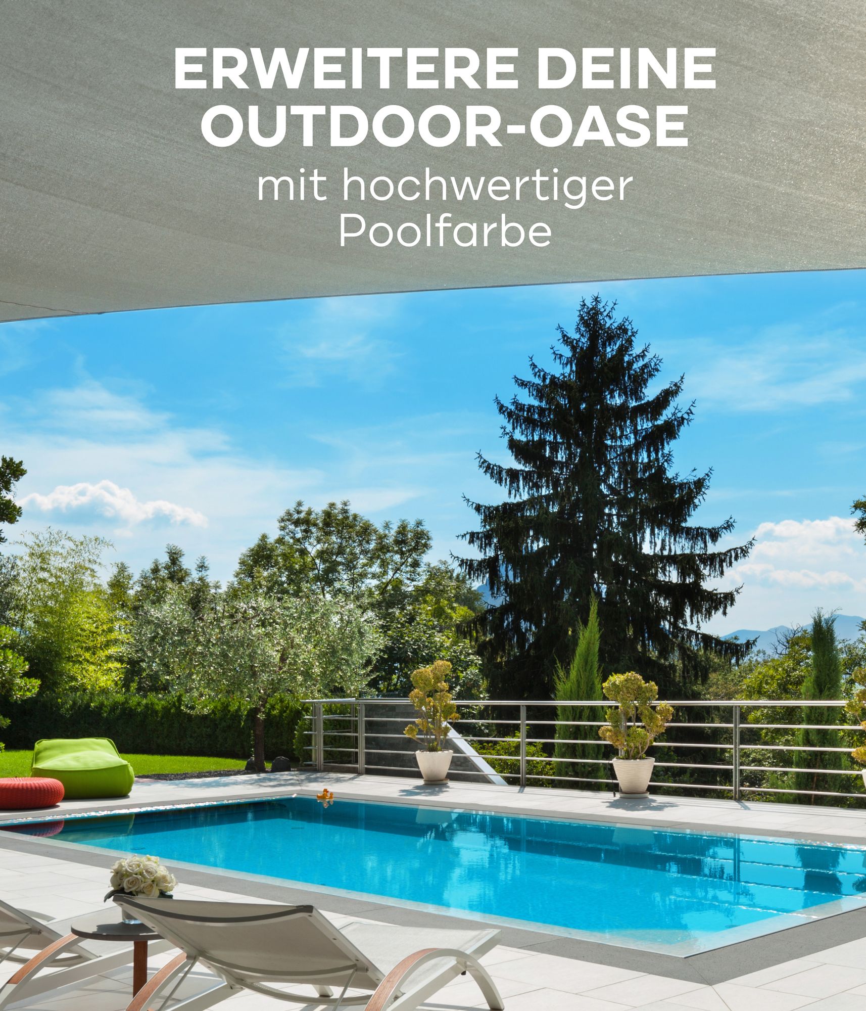Plid Poolfarbe 5L für ca. 50m² Poolblau – Schwimmbeckenfarbe & Unterwasserfarbe für Beton- und Zementpools, wasserfest