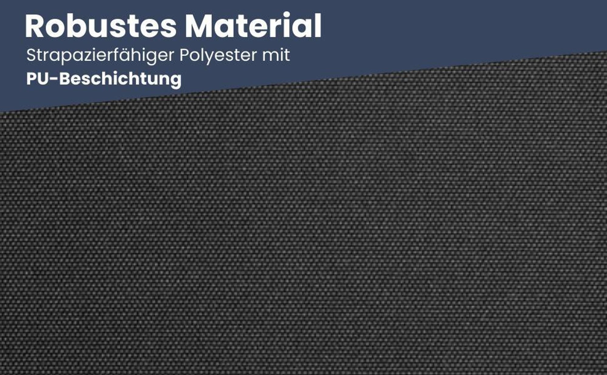 DELUKE® Markisenbespannung Markisenstoff Wasserabweisend Reißfest | Anthrazit, für 300x250cm Rahmen | Markise mit Volant Markisen Ersatzstoff Markisentuch Sonnenschutz Markisenzubehör