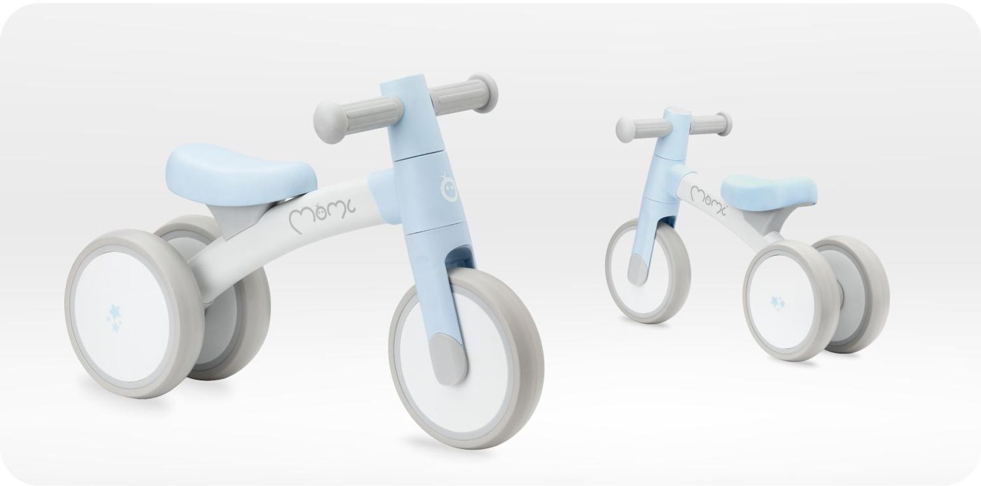 MoMi TEDI Laufrad Kinder Fahrrad - Leicht 1.35 KG, Dreirad ohne Pedal, 1-3 Jahre - Blau