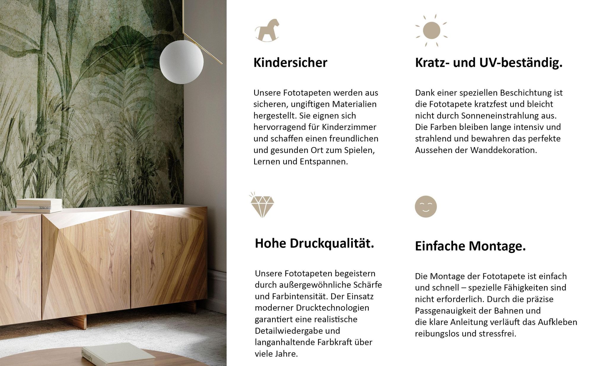 Standard-Vliestapete - 100 x 70 cm - klassischer Stil - Natur Premium-Vliestapete - 500 x 350 cm - klassischer Stil - Natur
