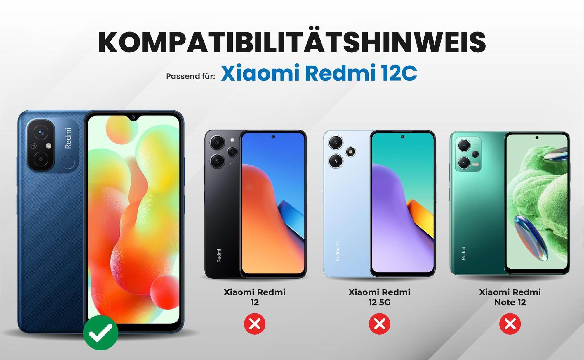 Kompatibilitätshinweise Hülle für Xiaomi Redmi 12C