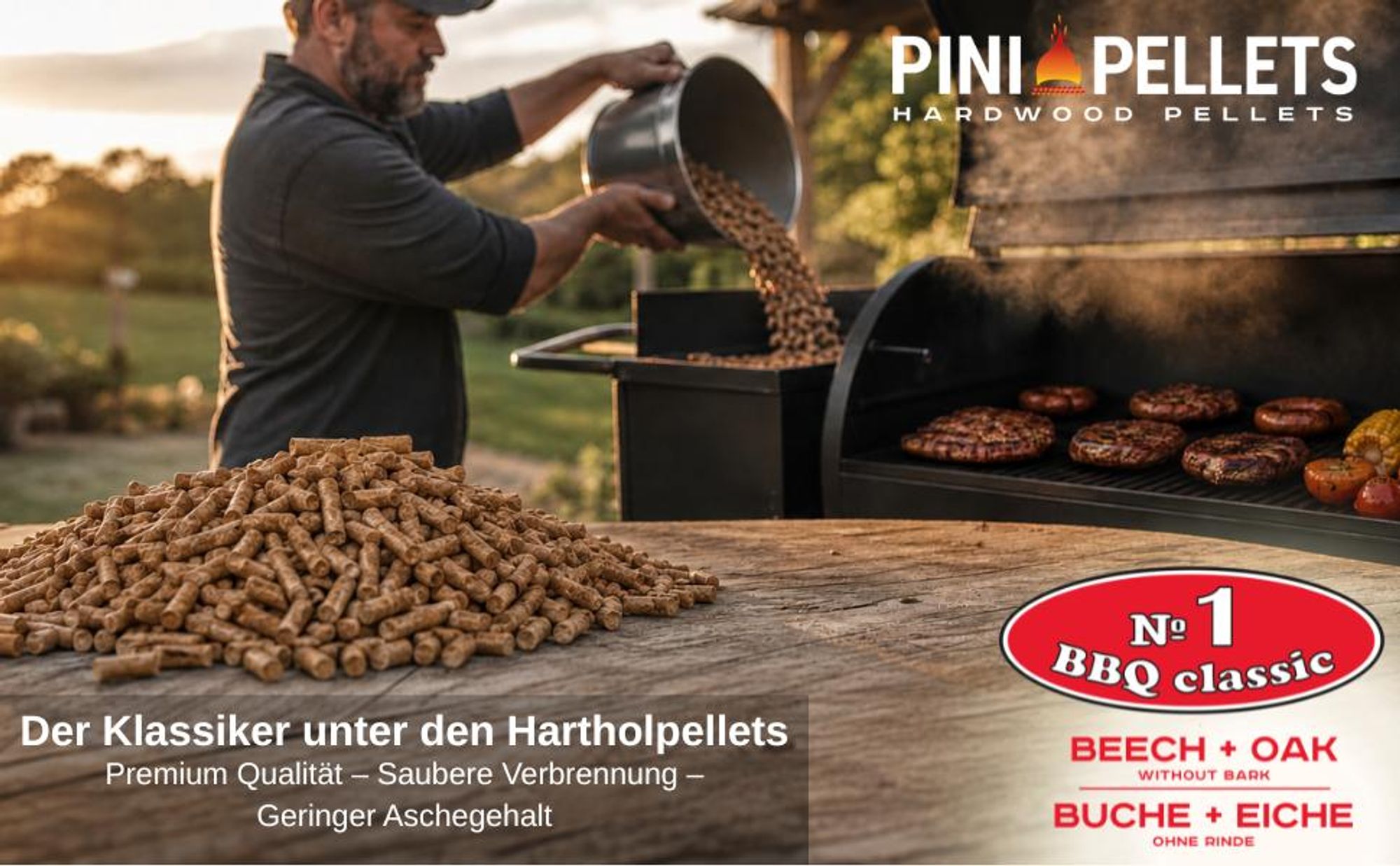 Die klassische Wahl für Grill, Smoker, Pizzaofen & mehr