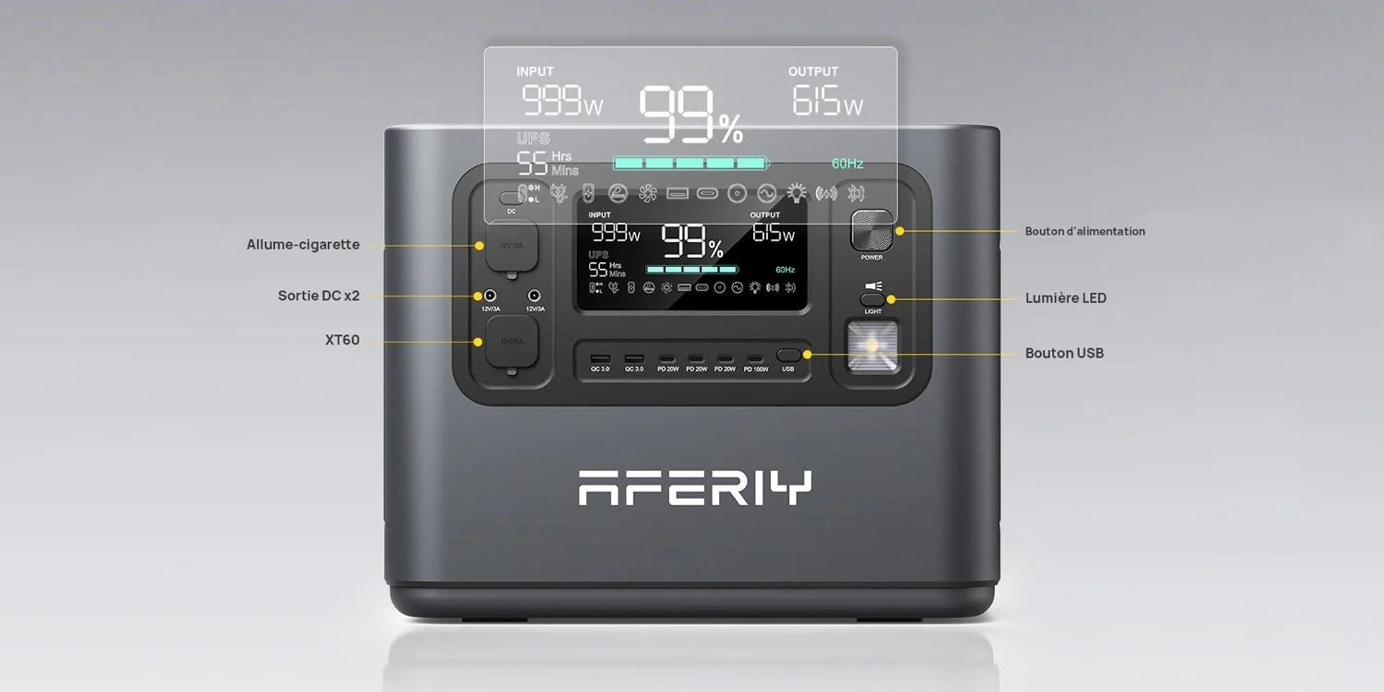 AFERIY P210 Přenosná powerbanka | 2400 W 2048 Wh