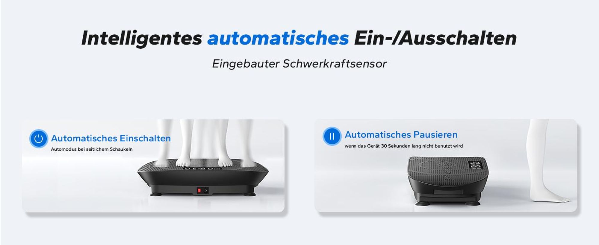 MERACH Vibrationsplatte Trainingsgerät – mit 10 Intensitätsstufen, für Ganzkörpertraining, Fettverbrennung, Muskelaufbau & Formung, schwarz