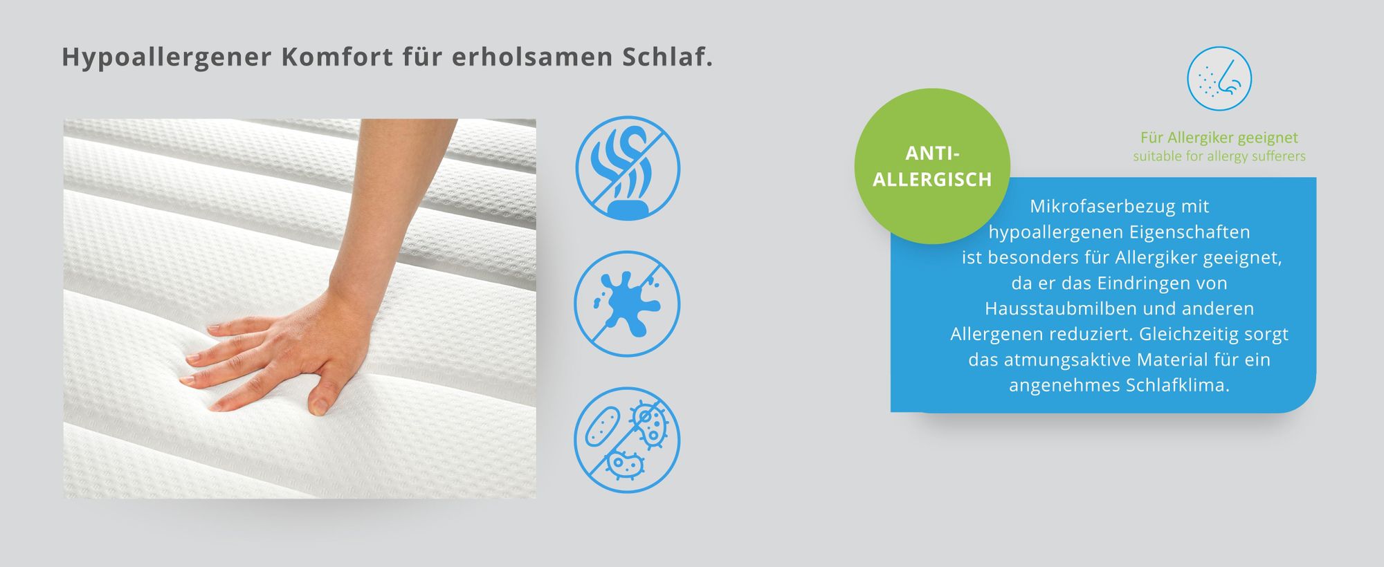 ergonomischer Topper mit Schaumkern, 90 x 200 cm, weich, atmungsaktive Matratzenauflage für alle Matratzen, Bodyprotect