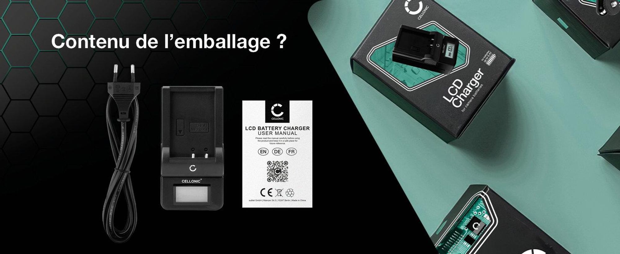 CELLONIC Chargeur DMW-BCG10E pour appareil photo , Alimentation Batterie DE-A66A, Câble Charge rapide, Adaptateur Secteur