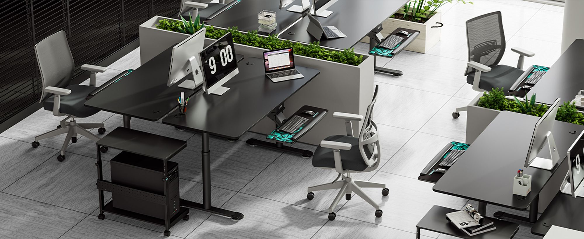 EUREKA ERGONOMIC Tastaturauszug Verstellbar Tastaturhalterung Schwenkbar Tastaturschublade mit Mauspad Tastaturablage für Büro Schreibtisch Gaming