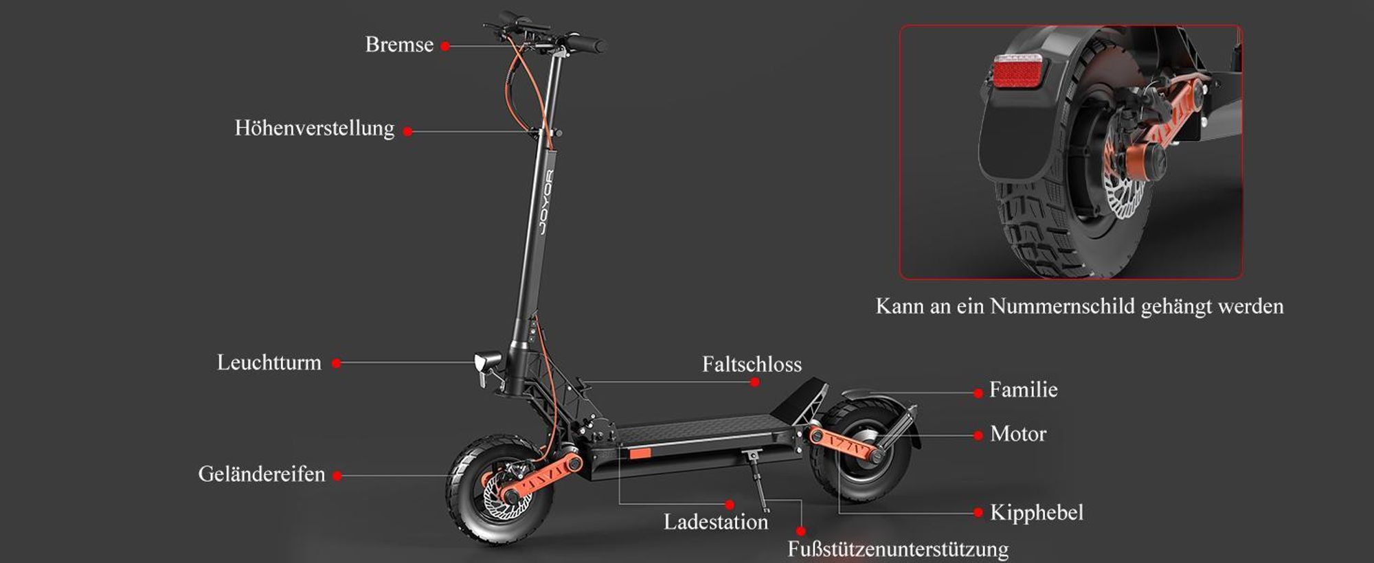 Joyor S5 PRO mit Straßenzulassung (ABE) - Leistungsstarker Offroad E-Scooter mit 100 km Reichweite