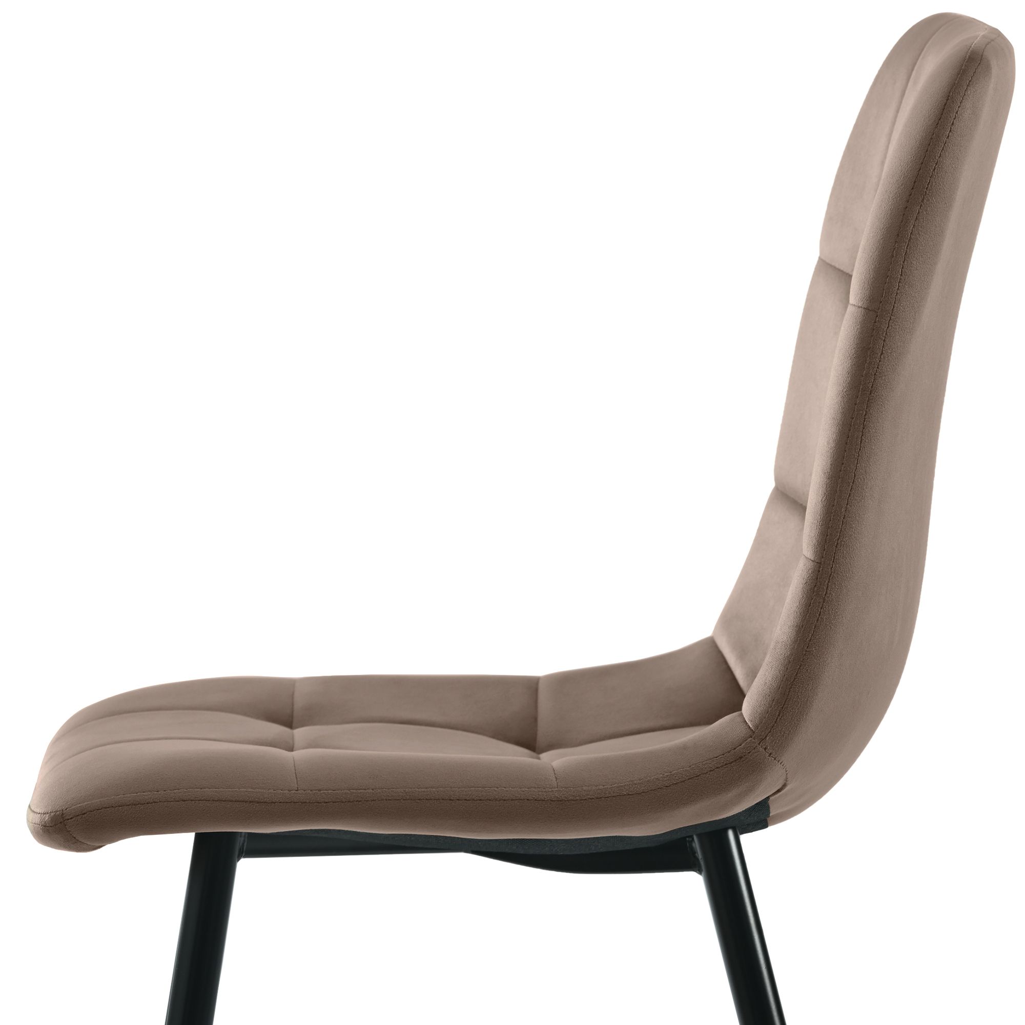 Flieks Essgruppe Esstisch mit 4 Esszimmerstuhl, Sitzgruppe Küchentischset 5tlg., Küchentisch mit 4 Esszimmerstuhl, Stuhl mit Samtbezug, Braun Gold