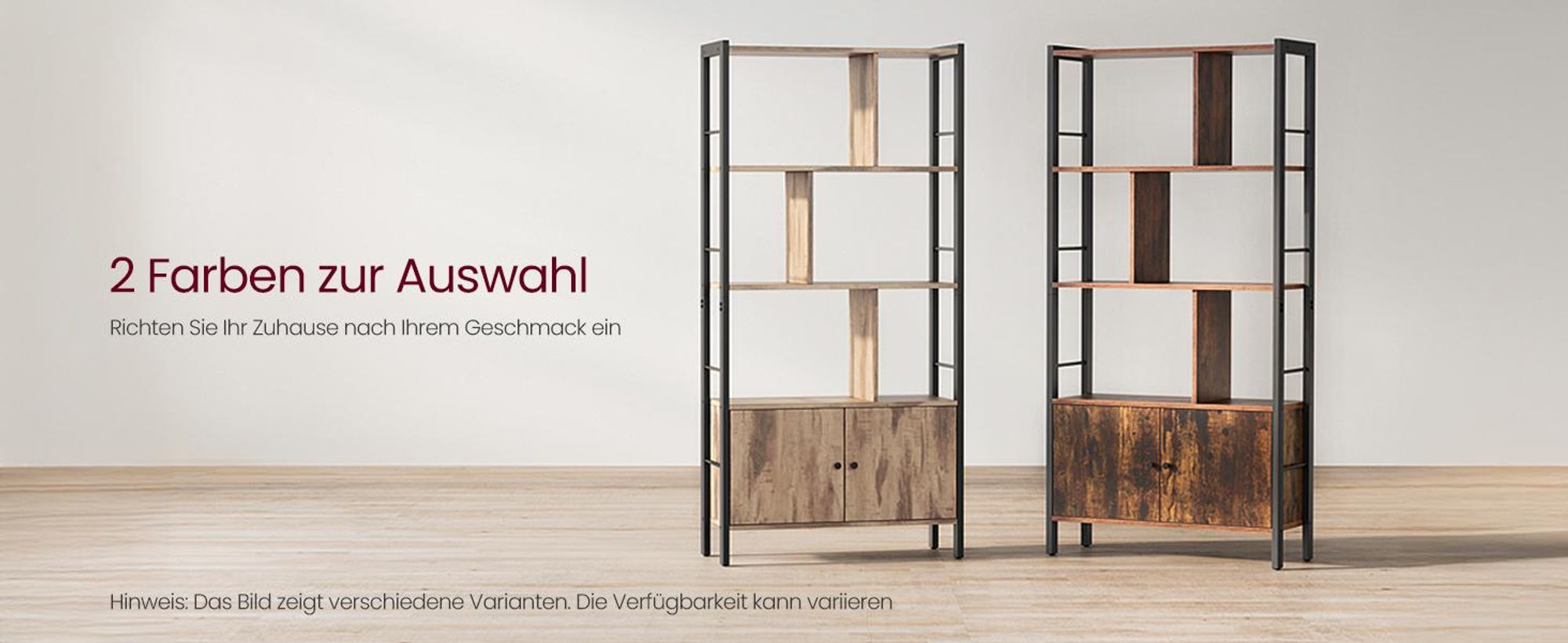 VASAGLE Bücherregal, Bücherschrank, Standregal, 4 offenen Regalebenen