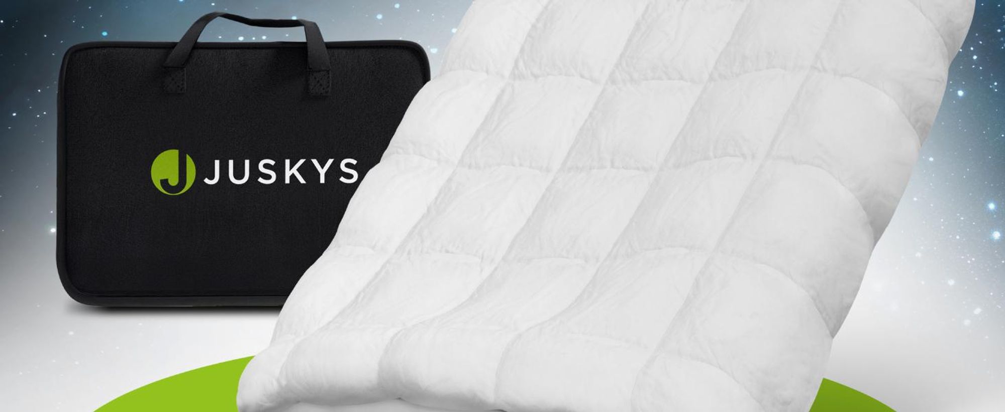 Juskys Gewichtsdecke 135x200 – weiß, schwere Therapiedecke gegen Unruhe – 7 kg