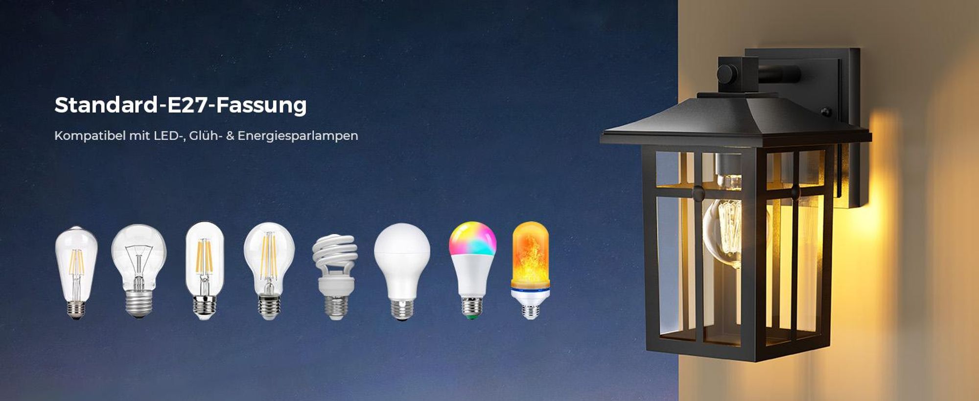 S'AFIELINA Wandleuchte Außen, Außenlampe Wand für Terrasse, Aussenleuchten Hauswand, E27 Fassung, Wandlampe Schwarz, 1 Stück