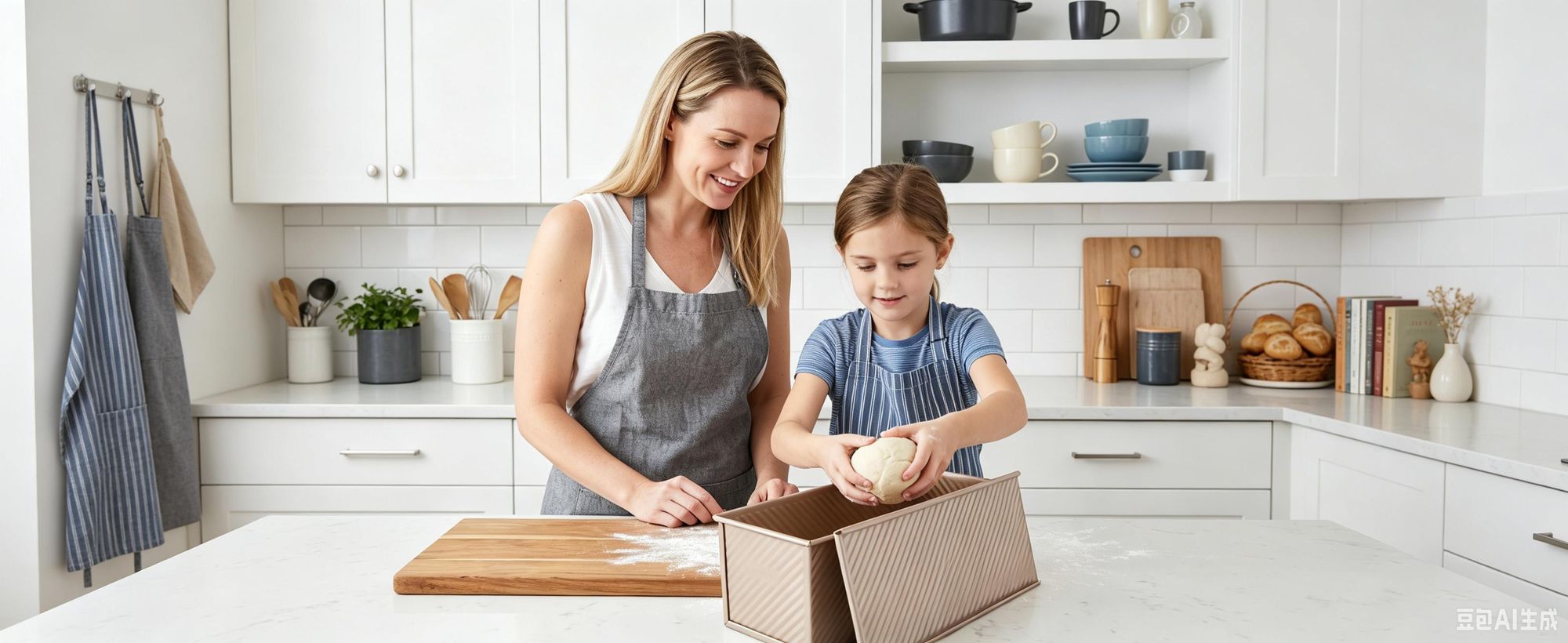 CANDeal Für 1000g Teig Toast Brot Backform Gebäck Kuchen Brotbackform Mold Backform mit Deckel(Gold-Rechteck-Welle)