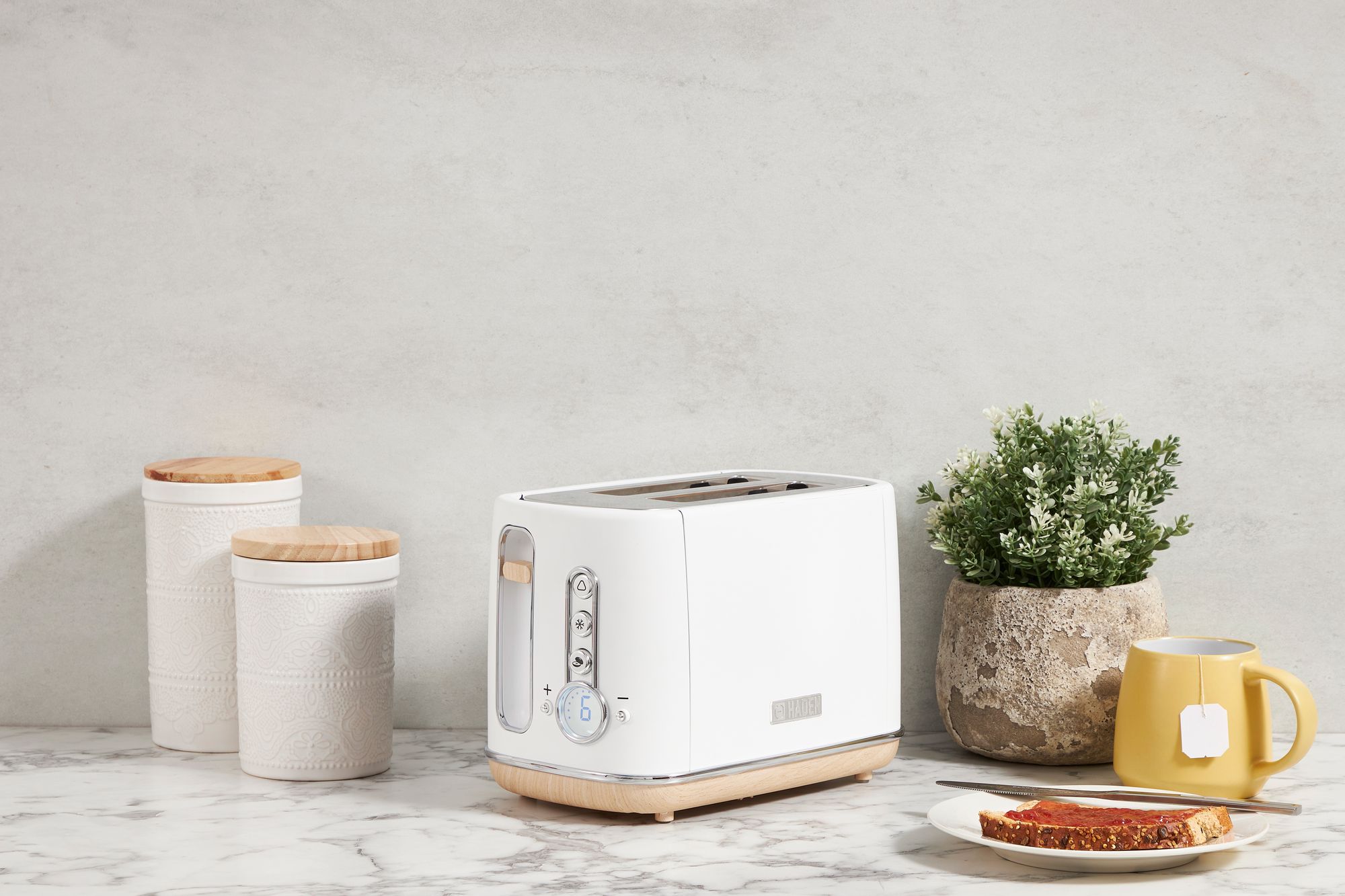 Haden topinkovač Dorchester White na 2 topinky, barva bílá