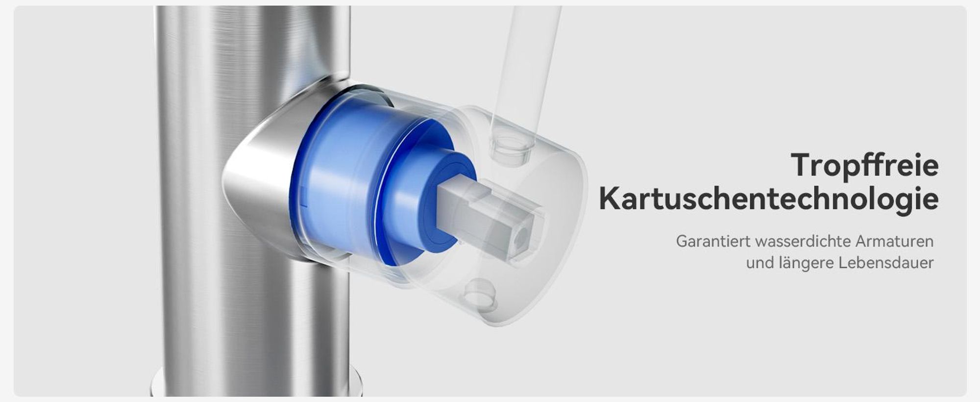 AjieQaQ Wasserhahn Küche ausziehbar, 304 Edelstahl gebürstet, 2 Strahlarten, hoher Auslauf, 360° schwenkbar