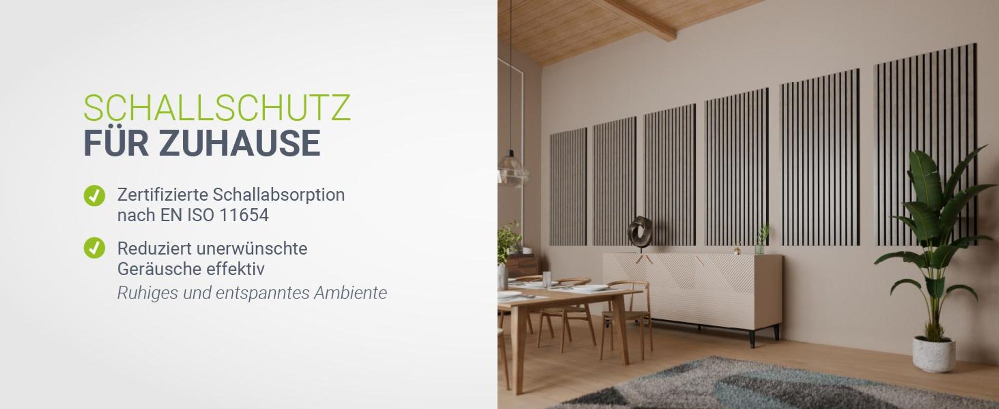 Juskys Wandpaneele Akustik 4er Set 2,88 qm - Verbesserte Akustik durch schallabsorbierende Materialien - Eiche Natur Hell