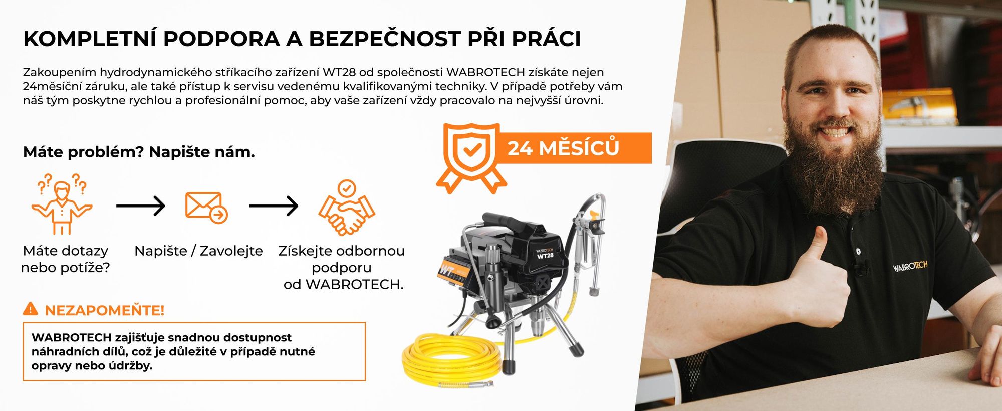 Stříkací zařízení Airless 2200W 2,8 l/min WABROTECH WT28 Malířský agregát 227 bar