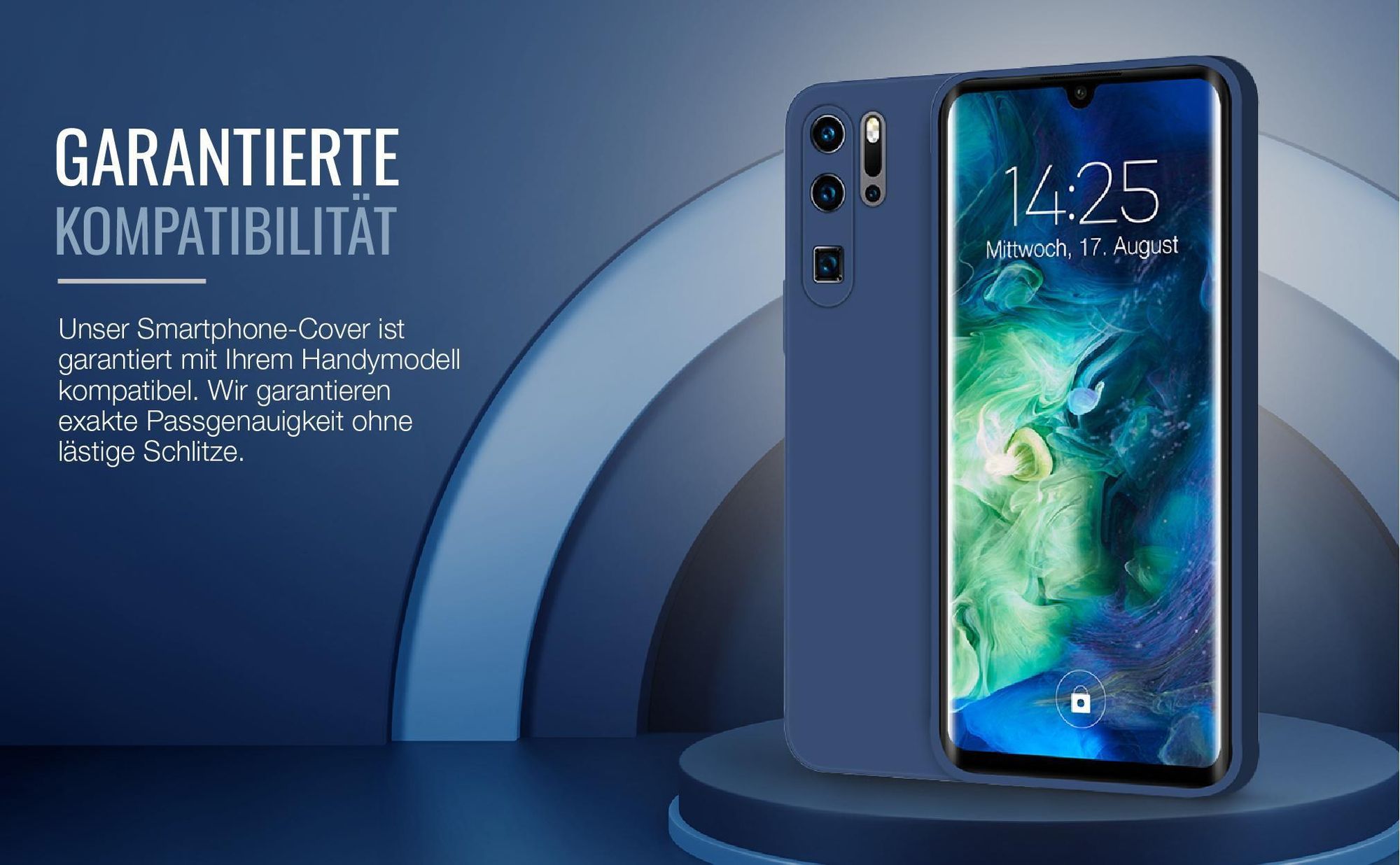 Exakt passgenaues Smartphone Backcover in Blau für Huawei P30 Pro