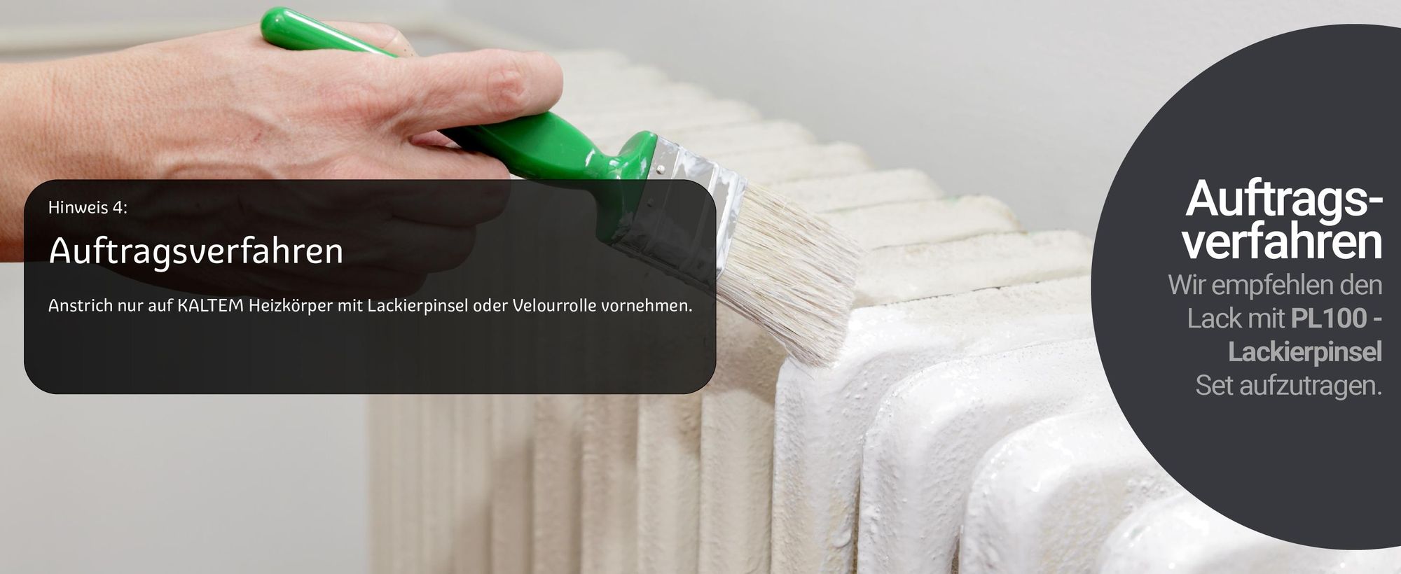 Heizungsfarbe W903 Auftragsverfahren