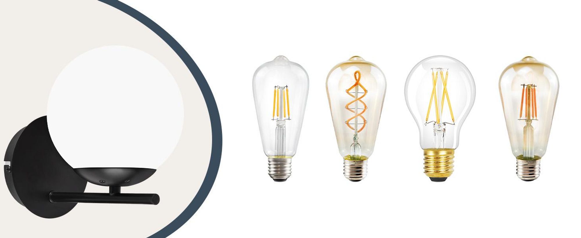 ZMH Wandleuchte Schwarz Wandlampe Innen Moderne Glas Bettlampe E27 Wandbeleuchtung Nachtlampe für Treppenhaus Wohnzimmer Schlafzimmer Flur Kinderzimmer  Ohne Leuchtmittel