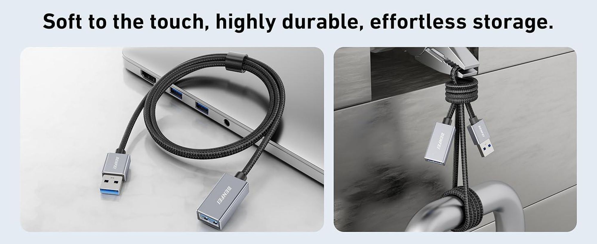 BENFEI Kabeladapter USB 3.0 Verlängerungskabel 2m 5Gbps